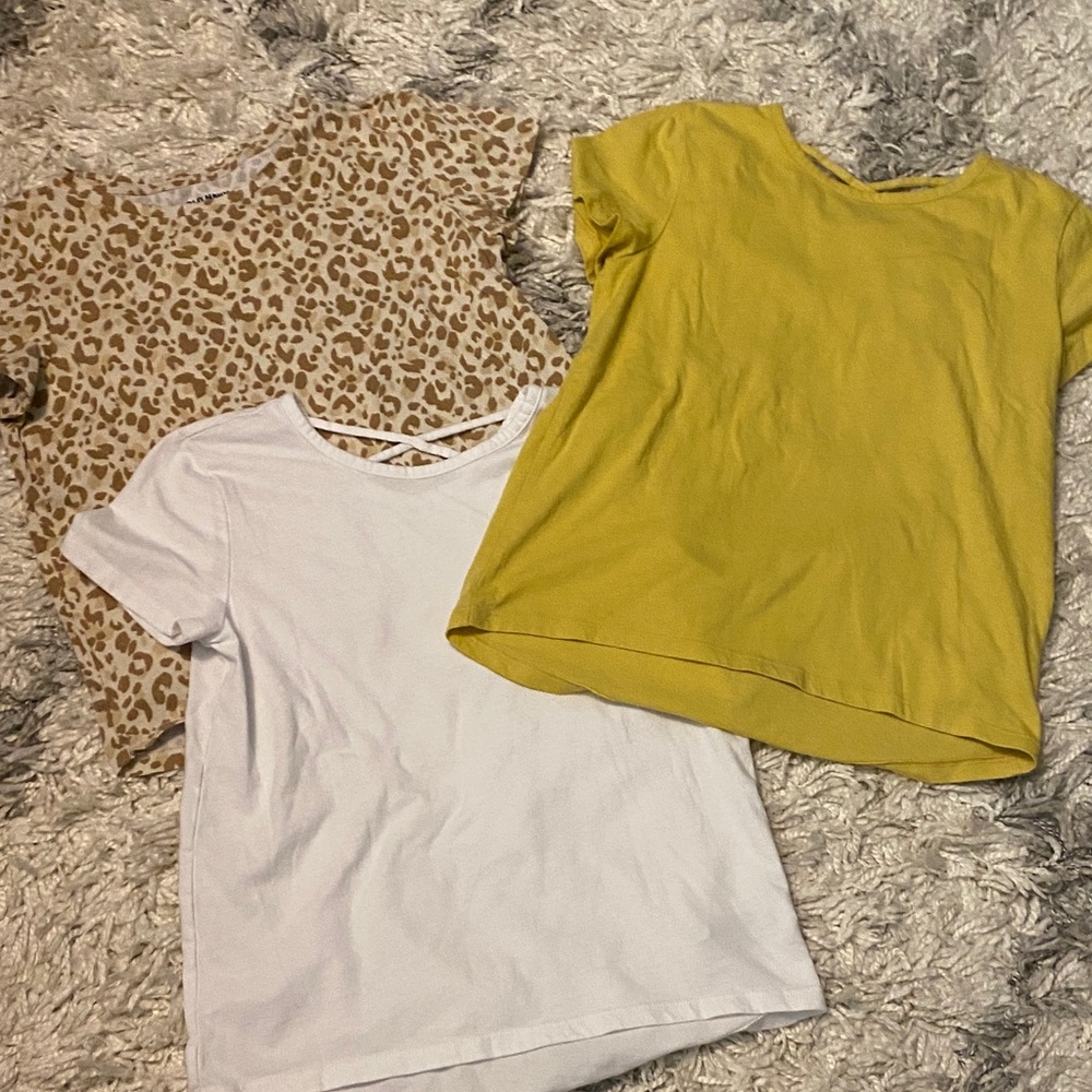 Kids' Leopard, Yellow, and White T-Shirt Set